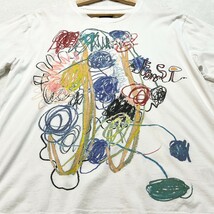 極美品/Lサイズ●フェンディ【希少モデル】FENDI 半袖 Tシャツ カットソー グラフィックアート 落書きデザイン メンズ 春夏 正規品_画像2