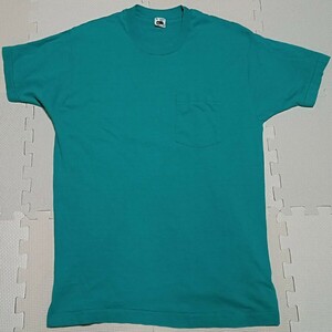 USA製 80s フルーツオブザルーム ポケット付き Tシャツ　シングルステッチ　ビンテージ　MADE IN USA