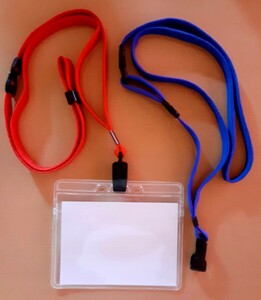  name holder 2 point set ID card holder hanging lowering name . strap name . case name holder strap name . nameplate company member ID
