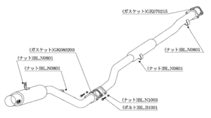 柿本改 ハイパーフルメガ N1+ Rev. M31306 マフラー ミツビシ ランサーエボリューション V/VI[GF-CP9A] 柿本 送料無料