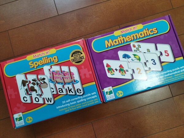 知育おもちゃ Match It Mathematics・Spelling 2個セット