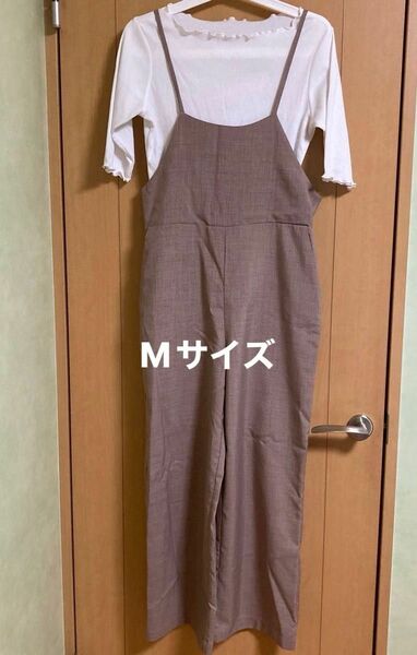 オールインワン　ワイドパンツ　カットソー　Mサイズ 