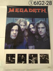 ポスター MEGADETH メガデス B2サイズ ヘヴィ・メタルバンド 東芝EMI 稀少品 6IG2-28E