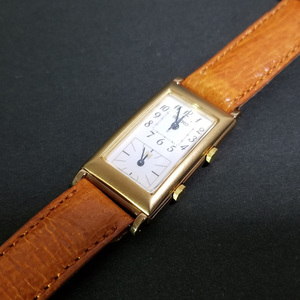 【SEIKO】セイコー 腕時計 稼動品 ノイエ クォーツ 1EFW-5A00 ダブルフェイス オレンジ色レザーベルト