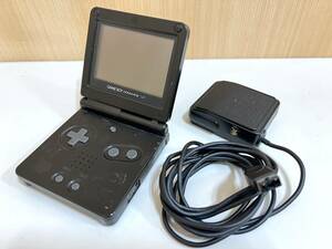 ☆【ジャンク】ゲームボーイ アドバンス GAMEBOY ADVANCE SP ブラック AGS-001 ＋ ACアダプター AGS-002 ※通電確認のみOK 管BARR