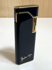 ☆ GIVENCHY ジバンシー 7000 ガスライター ライター ゴールド/ブラック 火花確認済み 着火未確認 管GAR