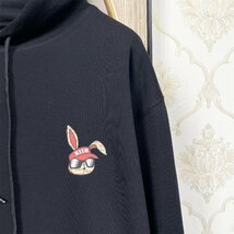 上級EU製＆定価4万◆UABONI*Paris*パーカー*ユアボニ*パリ発◆コットン 個性 ゆったり 柔らかい トップス 体型カバー 秋冬 2XL/52サイズ_画像5