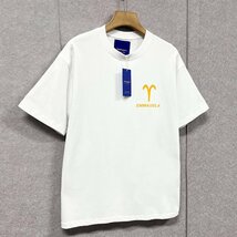 新作・半袖Tシャツ 定価2万◆Emmauela・イタリア・ミラノ発◆コットン100％ 通気 快適 おひつじ座 オシャレ トップス カッコイイ 普段着 L_画像10