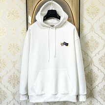 人気EU製＆定価5万◆UABONI*Paris*パーカー*ユアボニ*パリ発◆コットン100％ 上品 快適 笑顔 カットソー スウェット プルオーバー 2XL/52_画像2