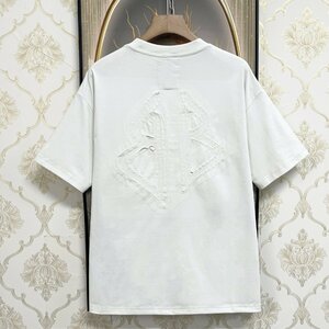 個性EU製＆定価2万◆UABONI*Paris*半袖Tシャツ*ユアボニ*パリ発◆コットン100％ 薄手 伸縮性 ストリート カットソー シンプル 日常 夏 2XL