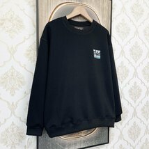 高級EU製＆定価4万◆UABONI*Paris*トレーナー*ユアボニ*パリ発◆綿100％ 長袖 吸汗 通気性 和風 夕日 スウェット ストリート 秋冬 L/48_画像7