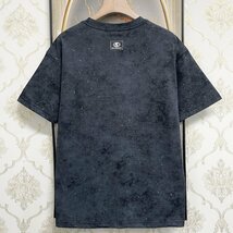 人気EU製＆定価2万◆UABONI*Paris*半袖Tシャツ*ユアボニ*パリ発◆高級 快適 薄手 キラキラ ウォッシュ加工 カットソー おしゃれ 街着 M/46_画像2