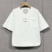 上級ヨーロッパ製※定価2万◆ブルガリア発※RISELIN 半袖Tシャツ 綿100％ 爽やか 薄手 快適 無地 モノトーン トップス スウェット 夏 XL/50_画像1