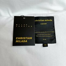 定価2万★christian milada・ミラノ発・半袖Tシャツ★コットン100% 高級 薄手 個性 吸汗速乾 モノグラム 日常 Bearbrick/ベアブリック L/48_画像8