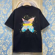 定価2万★christian milada・ミラノ発・半袖Tシャツ★コットン100% 薄手 吸汗 イラスト トレンド リラックス カットソー 日常 L/48サイズ_画像1