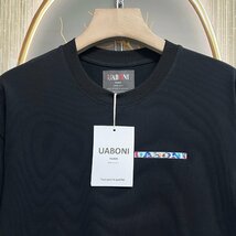 個性EU製＆定価2万◆UABONI*Paris*半袖Tシャツ*ユアボニ*パリ発◆上品 コットン100％ 通気 吸汗 遊び心 カットソー ストリート 夏 L/48_画像4