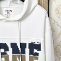 一枚限定EU製＆定価4万◆UABONI*Paris*パーカー*ユアボニ*パリ発◆コットン100％ 薄手 ソフト スウェット アメカジ プルオーバー L/48_画像6