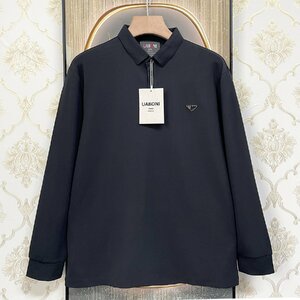 定番EU製＆定価4万◆UABONI*Paris*ポロシャツ*ユアボニ*パリ発◆上質 快適 ソフト POLO 吸汗速乾 無地 通勤 カジュアル M/46サイズ