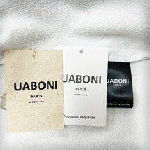 一枚限定EU製＆定価5万◆UABONI*Paris*トレーナー*ユアボニ*パリ発◆綿100％ 高級 裏ボア 暖かい 保温 プリント トップス カジュアル M/46_画像9