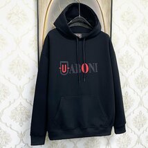 高級EU製＆定価4万◆UABONI*Paris*パーカー*ユアボニ*パリ発◆エジプト綿 快適 柔らかい ロゴ プルオーバー おしゃれ 男女兼用 XL/50サイズ_画像8