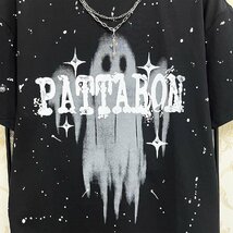 個性EU製＆定価2万◆UABONI*Paris*半袖Tシャツ*ユアボニ*パリ発◆高級 快適 ソフト チェーン付き ゴス スウェット ストリート 男女兼用 XL_画像7