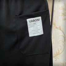 ★★定番EU製＆定価4万◆UABONI*Paris*スウェットパンツ*ユアボニ*パリ発◆米国産コットン100% 軽量 高級刺繍 日常 アウトドア スポーツ2XL_画像10