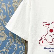 定価2万★christian milada・ミラノ発・ 半袖Tシャツ★コットン100％ 薄手 通気 快適 スウェット 可愛い カットソー 日常 夏服 2XL/52_画像6