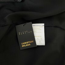 定価6万★christian milada・ミラノ発・ジャケット★高級 洗練 薄手 無地 ロング丈 着せ キレイめ フォーマル 通勤 OL レディース M/36_画像10