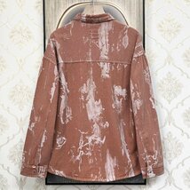 個性EU製＆定価4万◆UABONI*Paris*長袖シャツ*ユアボニ*パリ発◆コットン100％ オシャレ 通気 総柄 タイダイ染め レトロ リラックス 2XL/52_画像2