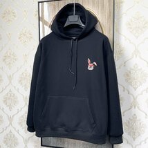 上級EU製＆定価4万◆UABONI*Paris*パーカー*ユアボニ*パリ発◆コットン 個性 ゆったり 柔らかい トップス 体型カバー 秋冬 2XL/52サイズ_画像8