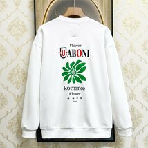 個性EU製＆定価4万◆UABONI*Paris*トレーナー*ユアボニ*パリ発◆上品 お洒落 シンプル フラワー スウェット カットソー 春 日常 XL/50_画像1