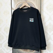 高級EU製＆定価4万◆UABONI*Paris*トレーナー*ユアボニ*パリ発◆綿100％ 長袖 吸汗 通気性 和風 夕日 スウェット ストリート 秋冬 XL/50_画像8