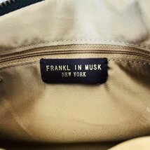 最高級 ショルダーバッグ 定価12万 FRANKLIN MUSK・アメリカ・ニューヨーク発 ミニ 高級牛革 本革 2way 筒形 ポシェット 斜め掛け カジュア_画像10