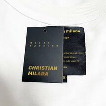 定価2万★christian milada・ミラノ発・半袖Ｔシャツ★100％コットン 吸汗速乾 快適 スウェット かわいい 男女兼用 定番 XL/50サイズ_画像8