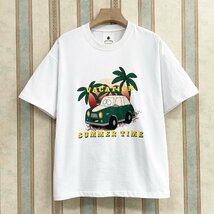 個性 定価2万 FRANKLIN MUSK・アメリカ・ニューヨーク発 半袖Tシャツ 薄手 上質 吸汗 通気 ゆったり スウェット オシャレ 通勤 サイズ1_画像1