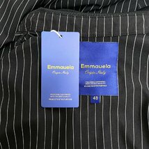 定番・ポロシャツ 定価3万◆Emmauela・イタリア・ミラノ発◆高品質シルク 上品 通気 快適 ストライプ柄 紳士 半袖 ゴルフ 通勤 メンズ 2XL_画像10