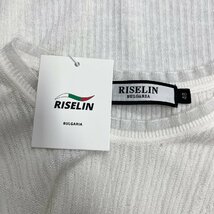 上級ヨーロッパ製※定価2万◆ブルガリア発※RISELIN タンクトップ ニット 通気 伸縮性 薄手 無地 レース トップス デート レディース M/46_画像10