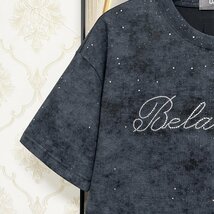 人気EU製＆定価2万◆UABONI*Paris*半袖Tシャツ*ユアボニ*パリ発◆高級 快適 薄手 キラキラ ウォッシュ加工 カットソー おしゃれ 街着 L/48_画像7