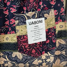 逸品EU製＆定価3万◆UABONI*ストライダーパンツ*Paris*ユアボニ*パリ発◆高級リネン/麻 総柄 フルレングス クライミングパンツ レジャー2XL_画像10