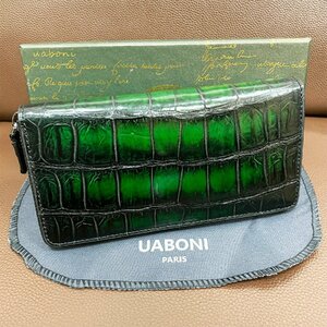 最高級 限定EU製＆定価68万◆UABONI*アメリカアリゲーター・ファスナー長