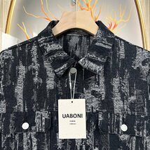 個性EU製＆定価6万◆UABONI*Paris*デニムジャケット*ユアボニ*パリ発◆快適 通気 ダメージ加工 ヴィンテージ ストリート 普段着 L/48_画像4