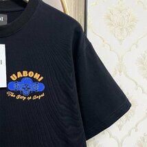 高級EU製＆定価2万◆UABONI*Paris*半袖Tシャツ*ユアボニ*パリ発◆コットン100％ 吸汗 ソフト 快適 遊び心 アメカジ ストリート 街着 XL/50_画像7