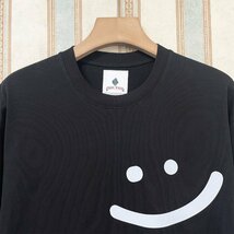 超人気・半袖Tシャツ 定価2万 FRANKLIN MUSK・アメリカ・ニューヨーク発 薄手 通気 吸汗 個性 スウェット カットソー 笑顔 夏服 サイズ4_画像3