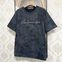 人気EU製＆定価2万◆UABONI*Paris*半袖Tシャツ*ユアボニ*パリ発◆高級 快適 薄手 キラキラ ウォッシュ加工 カットソー おしゃれ 街着 XL/50_画像8