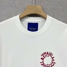 人気・半袖Ｔシャツ 定価2万◆Emmauela・イタリア・ミラノ発◆綿100％ 通気 吸湿 耐久 上品 ロゴ 英字 カットソー スウェット 絶賛 春夏2XL_画像3