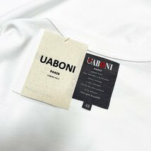 人気EU製＆定価2万◆UABONI*Paris*半袖Tシャツ*ユアボニ*パリ発◆エジプト綿 ソフト 快適 薄手 ロゴ カットソー スウェット 男女兼用 XL/50_画像10