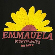 上品・半袖Tシャツ 定価2万◆Emmauela・イタリア・ミラノ発◆コットン100％ 快適 高級 通気 おしゃれ 菊 スウェット カットソー トップスXL_画像6