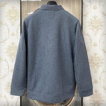 一枚限定EU製＆定価5万◆UABONI*Paris*ポロシャツ*ユアボニ*パリ発◆カシミヤ 上質 ソフト 保温 裏起毛 重ね着風 ビジネス 通勤 M/46サイズ_画像2