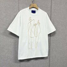 上品・半袖Tシャツ 定価2万◆Emmauela・イタリア・ミラノ発◆上品 ソフト 吸汗 オシャレ ロープ刺繍 トップス スウェット ユニーク 2XL_画像8