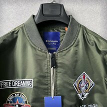 高級・フライトジャケット/MA-1 定価7万◆Emmauela・イタリア・ミラノ発◆薄手 個性 快適 豪華刺繍 宇宙飛行士 アウトドアウェア 2XL/52_画像4